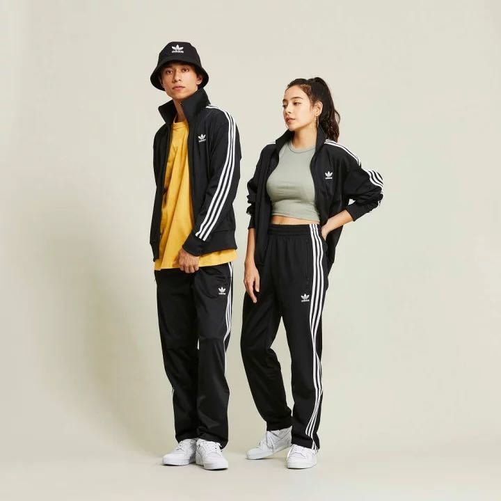 新品 adidas originals トラックジャケット Msize 黒 ジャージ 男女兼用 ブラック 3ストライプス_画像5