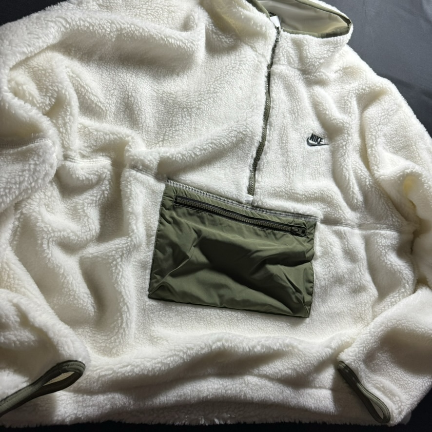 新品 NIKE CLUB+ WINTER HRLF ZIP ANORAK 2XL ナイキ クラブ ウィンター ハーフ ジップ アノラック ジャケット パーカー ボア ファー 保温_画像7