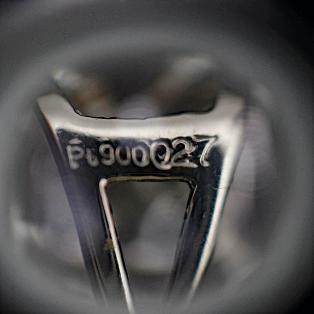 pt850/Pt900　ネックレス　白蝶真珠ペンダント　11mm　7.1g　D0.27ct_画像6