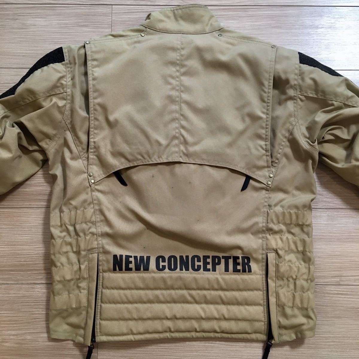 KADOYA NEW CONCEPTER Jacket カドヤ ニューコンセプター ライディング ジャケット Lサイズ バイク ツーリング 肩肘背中プロテクタ 染み有_画像4