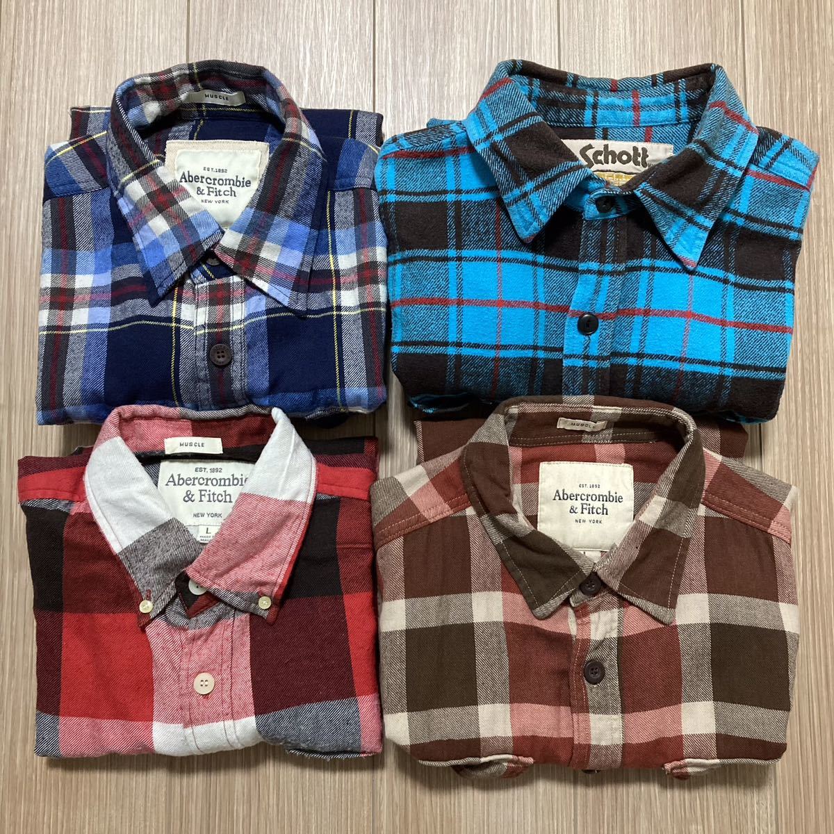 Abercrombie & Fitch Schott Flannel shirt Long sleeve shirt