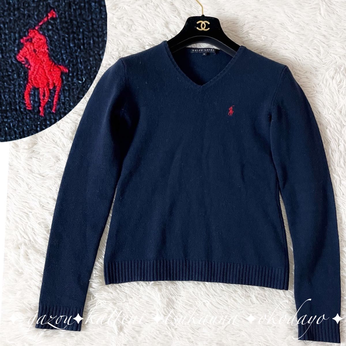 RALPHLAUREN ラルフローレン ウール100% ニット セーター ワンポイント