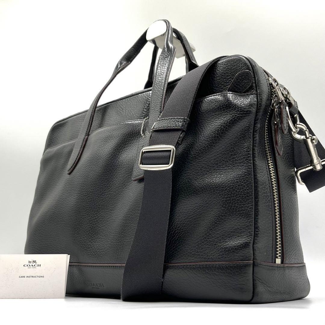 【美品】COACH コーチ ハミルトン ブリーフケース ビジネスバッグ ショルダーバッグ 2way レザー 収納2室 F11312 メンズ レディース_画像1