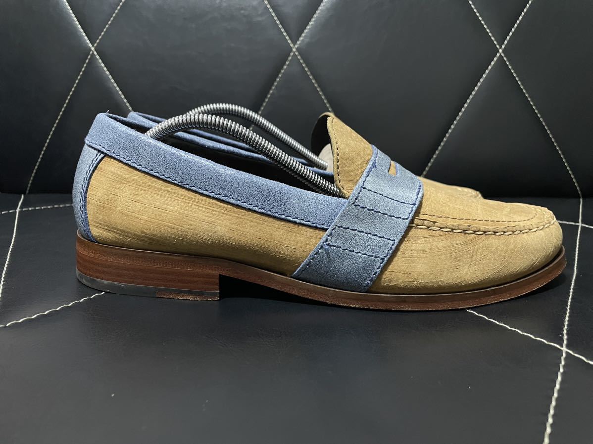 使用僅か COLE HAAN コールハーン レザーシューズ ビジネスシューズ コインローファー ローファー 高級ライン ナイキエアー レザーソール_画像4