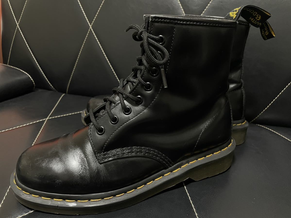 中古品 Dr.Martens ドクターマーチン レザーシューズ レザーブーツ ブーツ 8ホール レースアップ メンズ ブラック カジュアル _画像2