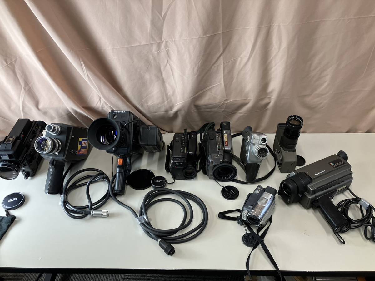 ビデオカメラ まとめて9台 Canon TOSHIBA SONY他 動作未確認 ジャンク品の画像1
