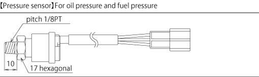 【保証付き】 【送料無料】デフィ 互換 圧力センサー 油圧　燃圧 PDF00703S defi PT1/8 リンク BF 油圧計 燃圧計_画像2