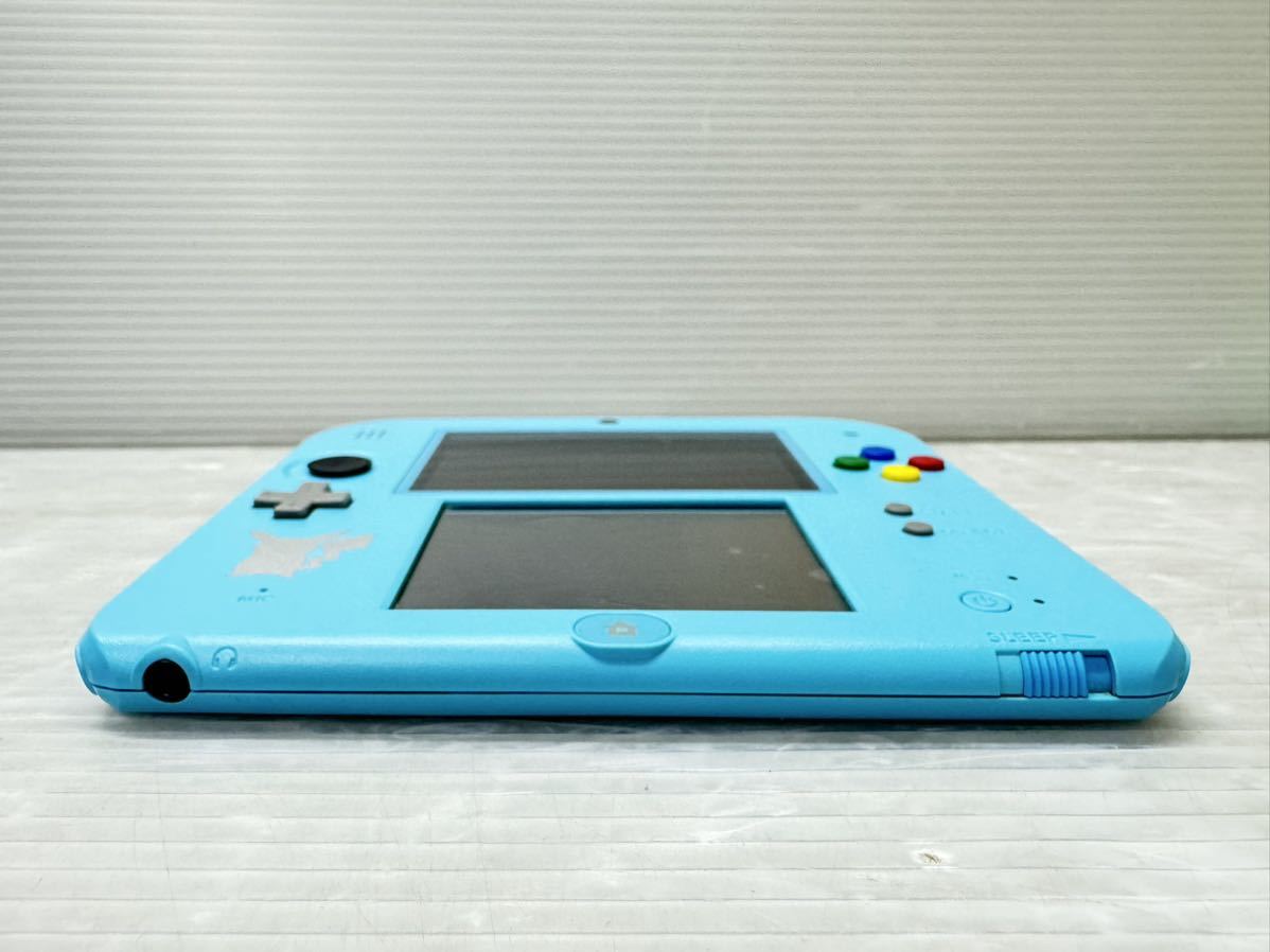 Nintendo ニンテンドー2DS (FTR-001) ポケモン ライトブルー 本体のみ 付属品なし ピカチュー 初期化済み 中古動作確認済み_画像5