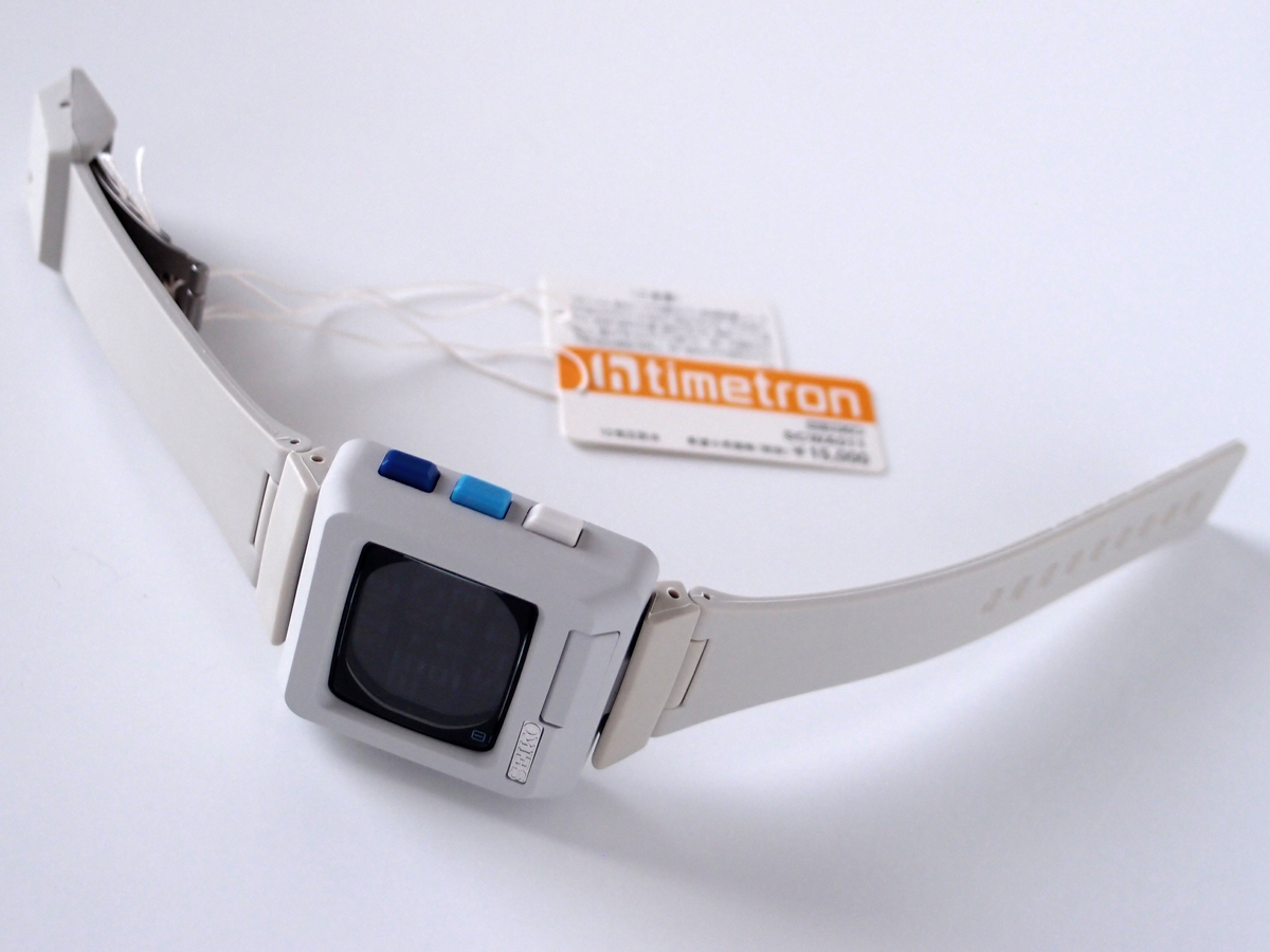 SEIKO h-timetron SCWA011 ホワイト 未使用！セイコー デジタル ウォッチ エイチ・タイムトロン Seiko watch design museum W853-4000_画像5