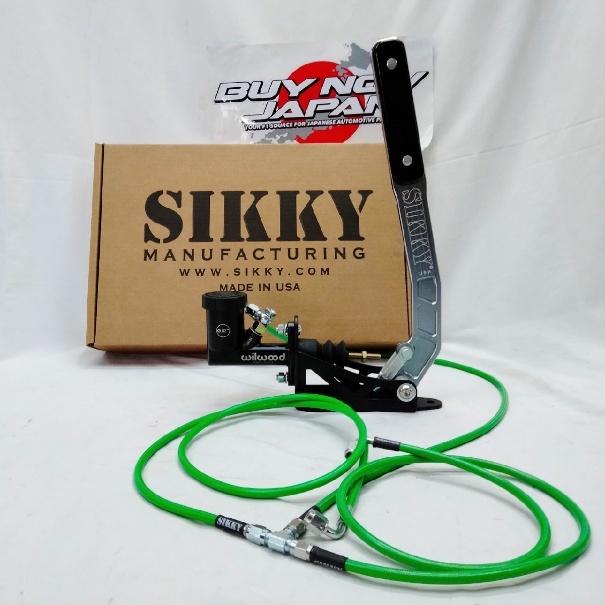 SIKKY 油圧サイドブレーキPull-Back Style HEB-1-10 グレー・Brake Line kit HLk-01RM・wilwood マスターシリンダー 260-15096 3点セット_画像1