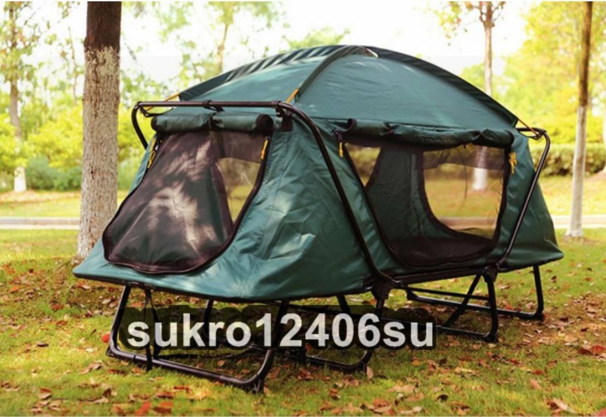 屋外キャンプ 二重テントキャンプテント ビーチ釣りテント 二人 防雨 オフグラウンドテント 高品質/ 湿り防止