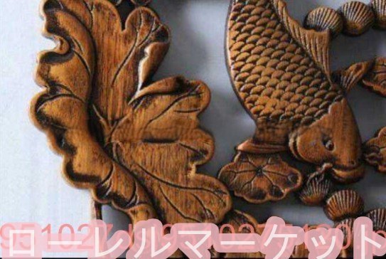 彫刻 樟木 工芸品 玄関 壁飾り 置物 - 美術品