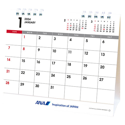 ANA 全日空　株主優待　卓上カレンダー　2024年版「2024 ANA Calendar Schedule ＆ Memo」　2冊セット_画像9