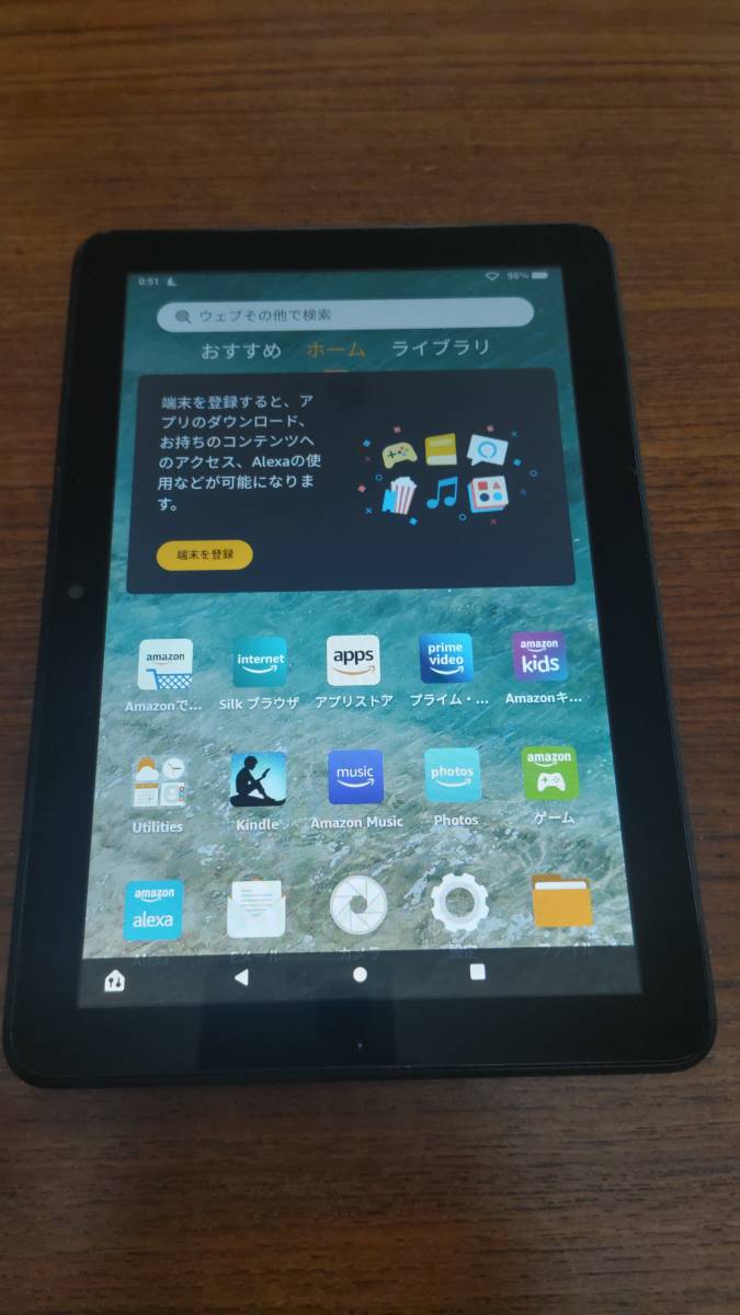 中古 使用少！ Fire HD 8 (2020・第10世代) 32GB ブラック キッズモデル カバー色ブルー 元箱・アダプター有 _画像6