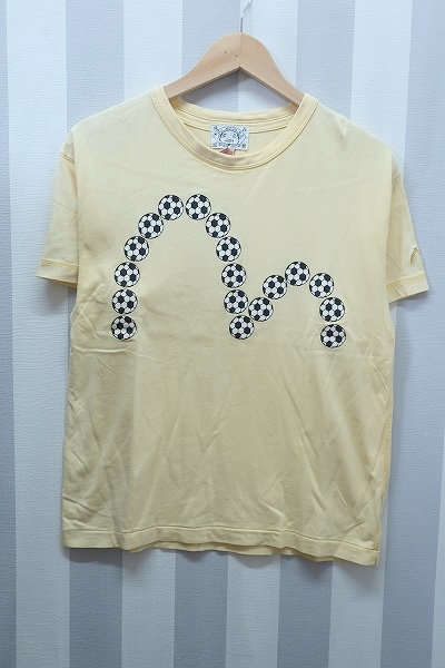 2-6148A/EVISUサッカーボールカモメ Tシャツ エヴィス 送料200円 _画像1