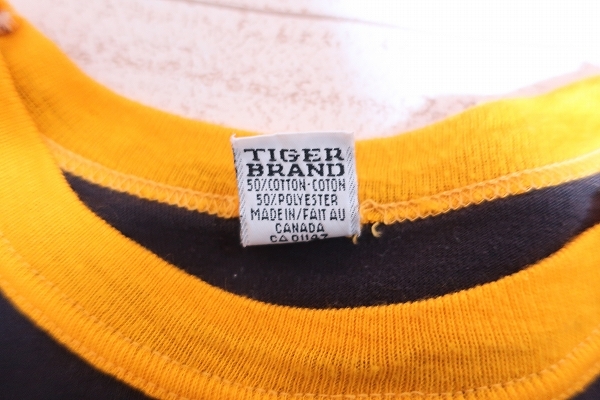 2-6026A/TIGER BRAND HUMPTY DUMPTY 半袖リンガーTシャツ カナダ製ビンテージ 送料200円 _画像4