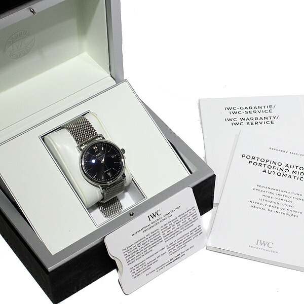 インターナショナルウォッチカンパニー IWC ポートフィノ IW356506 黒文字盤 メンズ腕時計 SS 自動巻き PORTOFINO 40mm_画像6