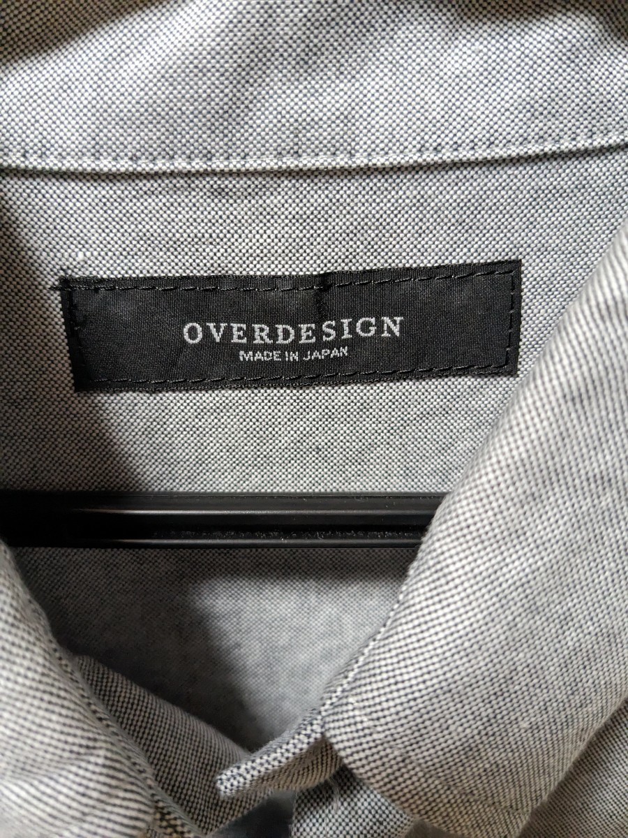 OVERDESIGN 切り替え　ボタンダウン　シャツ　М　オーバーデザイン_画像3