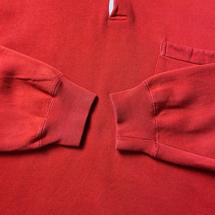 90年代 Polo by Ralph Lauren ポロバイラルフローレン スウェットポロシャツ ワンポイントロゴ刺繍 メンズXL相当_画像6
