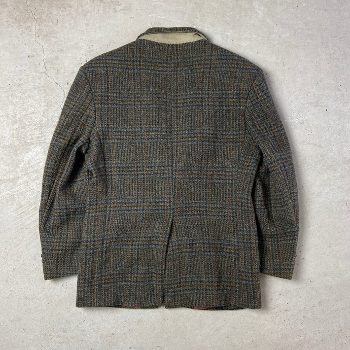 90年代 HARRIS TWEED ハリスツイード ウールテーラードジャケット メンズM相当_画像9