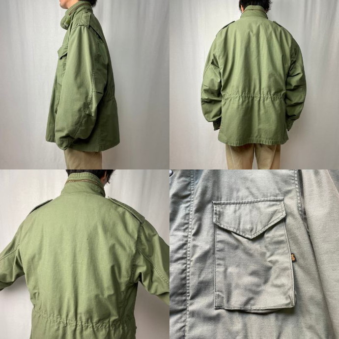 90年代 ALPHA INDUSTRIES アルファ 民間品 M-65 ミリタリー フィールドジャケット X-LARGE REGULAR メンズ2XL相当_画像8