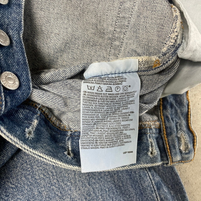 00年代 トルコ製 Levi's ユーロリーバイス 501 デニムパンツ ストレート ジーンズ メンズW30_画像6