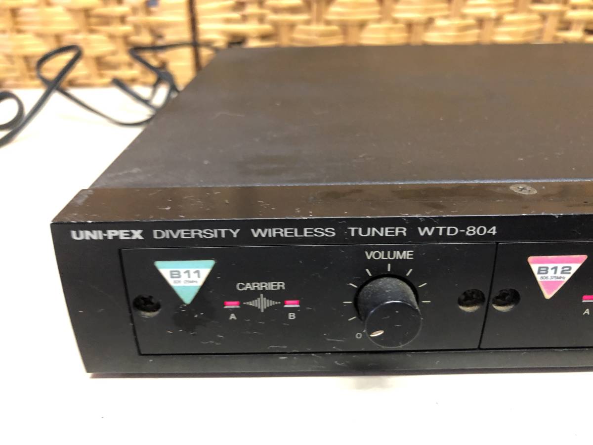 YU-2108　UNI-PEX　受信機 WTD-804 DIVERSITY　WIRELESS　ダイバシティ　ワイヤレス 通電OK　MME　ヤ/100_画像2