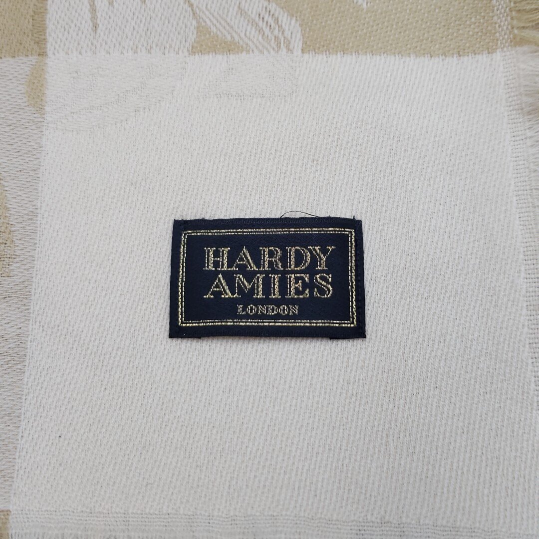 Hardy Amies LONDON　ハーディ・エイミス　ストール　ウール　大判ストール　マフラー　防寒具　120cm×120cm　国王室御用達【プラスz224】_画像6