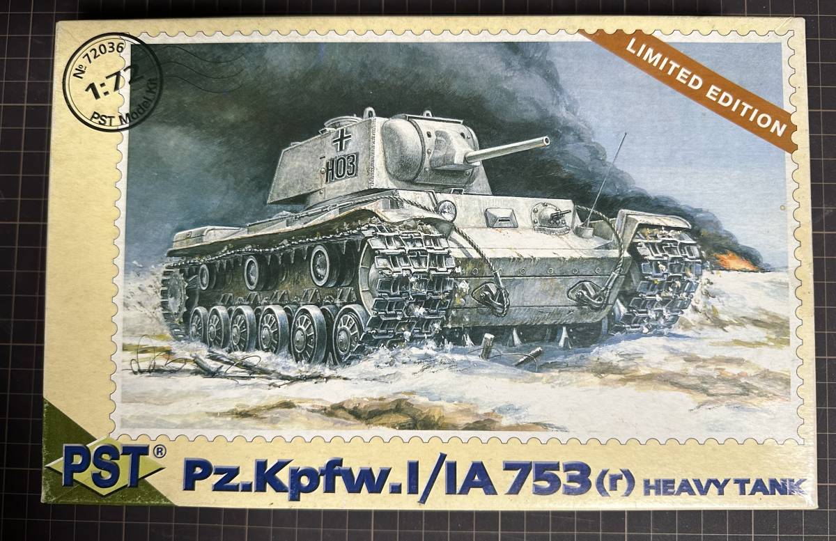 【新品・未組立・箱イタミ】『Pz.Kpfw.I/IA 753(r)』ドイツ軍I号戦車A型　PST　1/72スケール_画像1