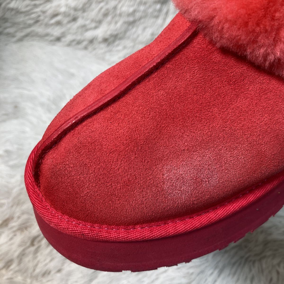 UGG UGG thickness bottom fur sandals Pink Lady -s25cm S594