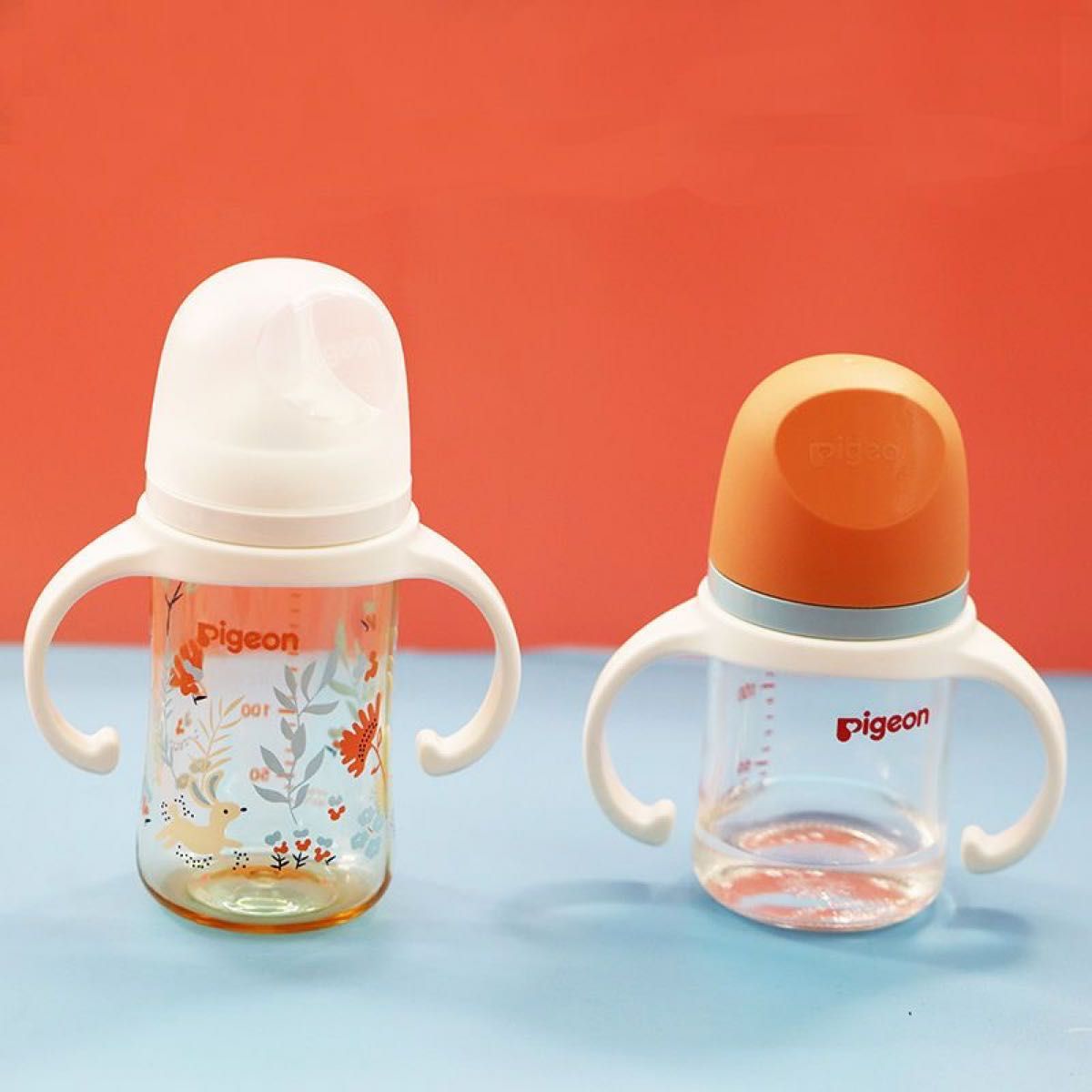 哺乳びん握りピジョンワイドネック哺乳瓶に最適持ちやすい赤ちゃん哺乳びん2点セット