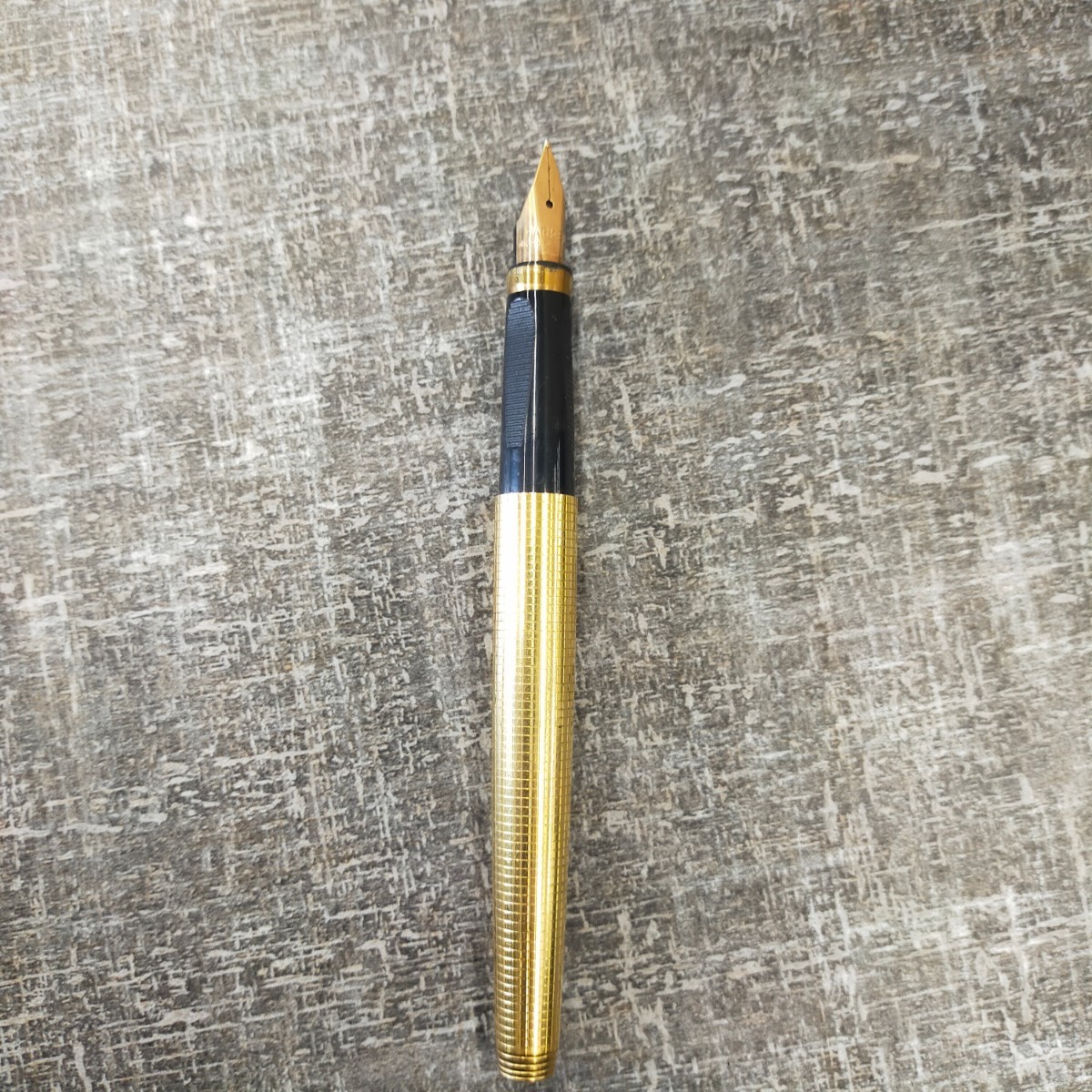 す811 PARKER 万年筆 ボールペン シャーペン ペン先 14K ブラック× ゴールド シルバー 格子柄 ケース付 セット パーカー 6本 まとめ 売りの画像7