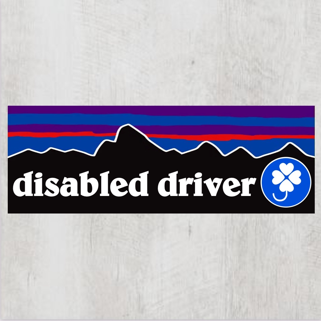 P【disabled driver】クローバーマークマグネットステッカー_画像1