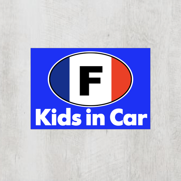 Fフランス＊ビークルID【Kids in Car/キッズインカー】マグネット仕様