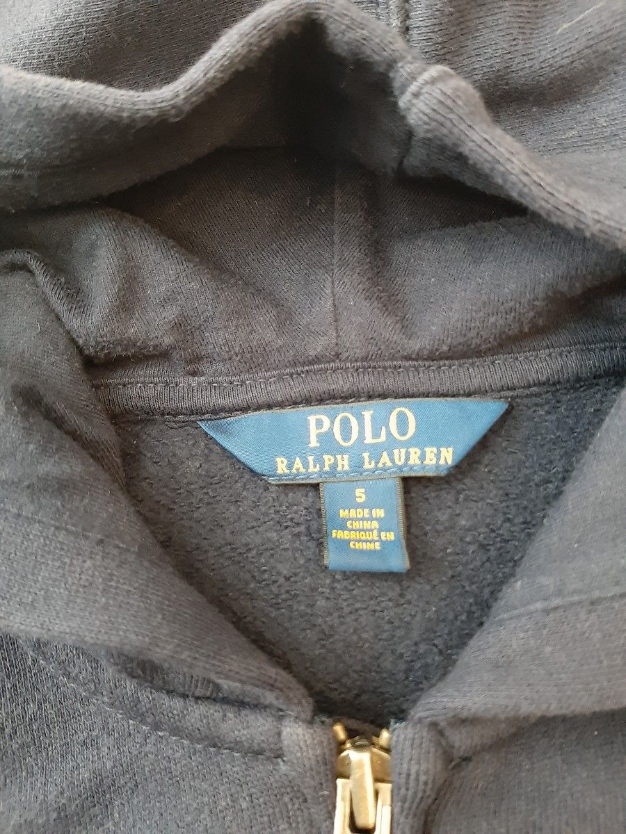 RALPH LAUREN　ラルフ　キッズ　パーカー　紺　ネイビー　120　 ラルフローレン　 POLO　 ジップアップ