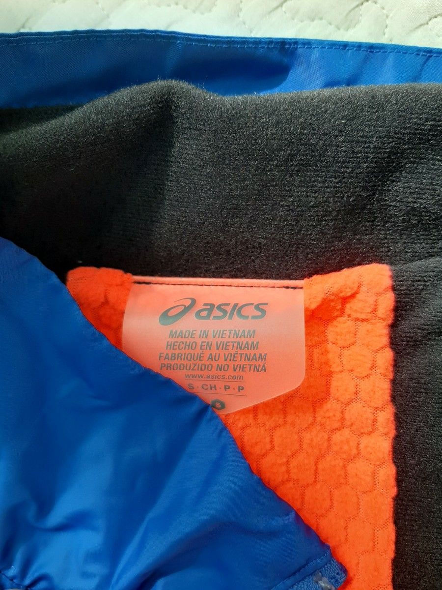 アシックス トレーニングウェア 裏トリコットジャケット  メンズ　S　新品未使用　  ウインドブレーカー　青　ブルー