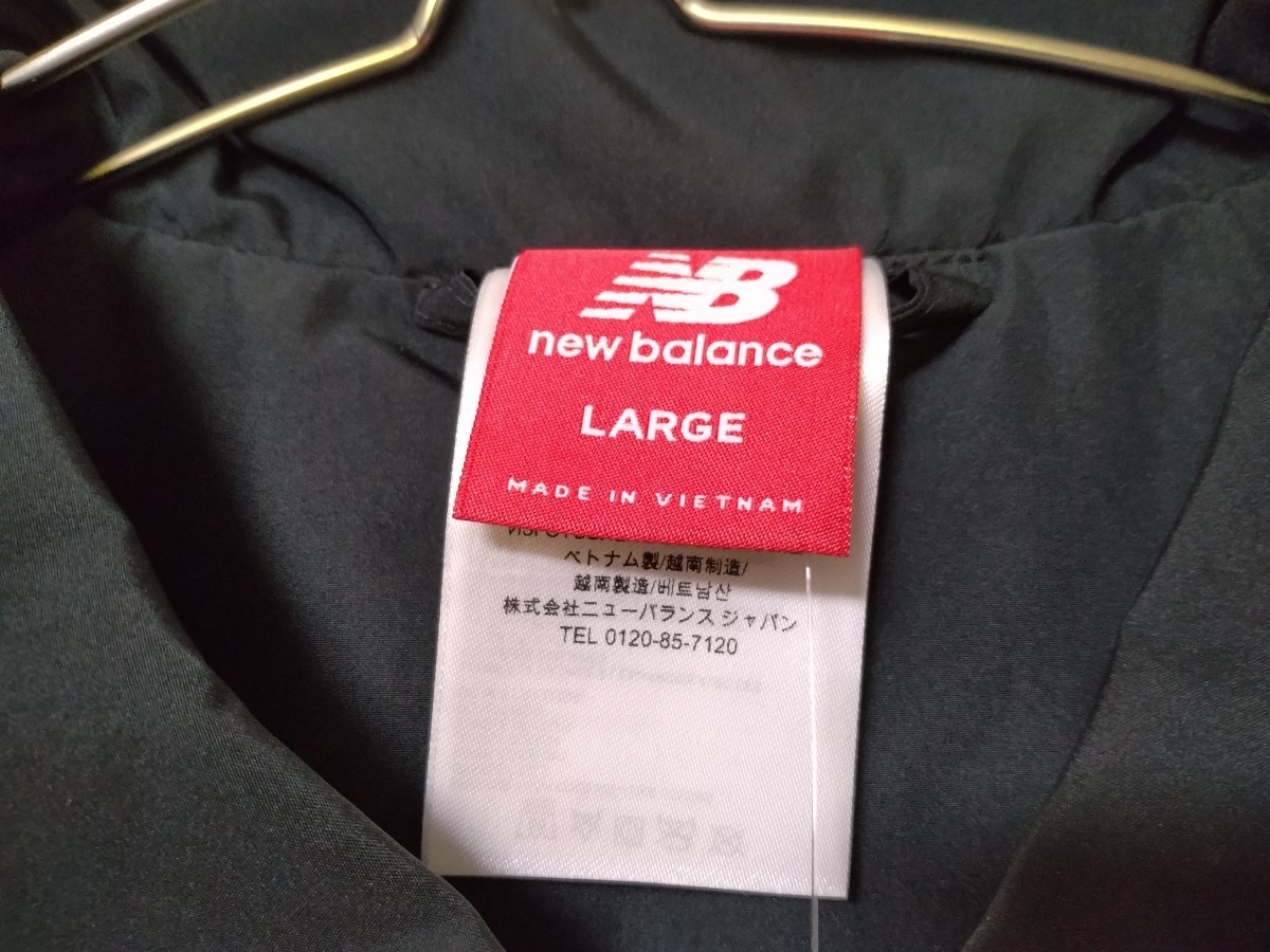 New Balance　新品　未使用　コーチジャケット　ナイロン　デカロゴ　ブラック　黒　L メンズ　ニューバランス　ウィンドブレーカ　_画像6