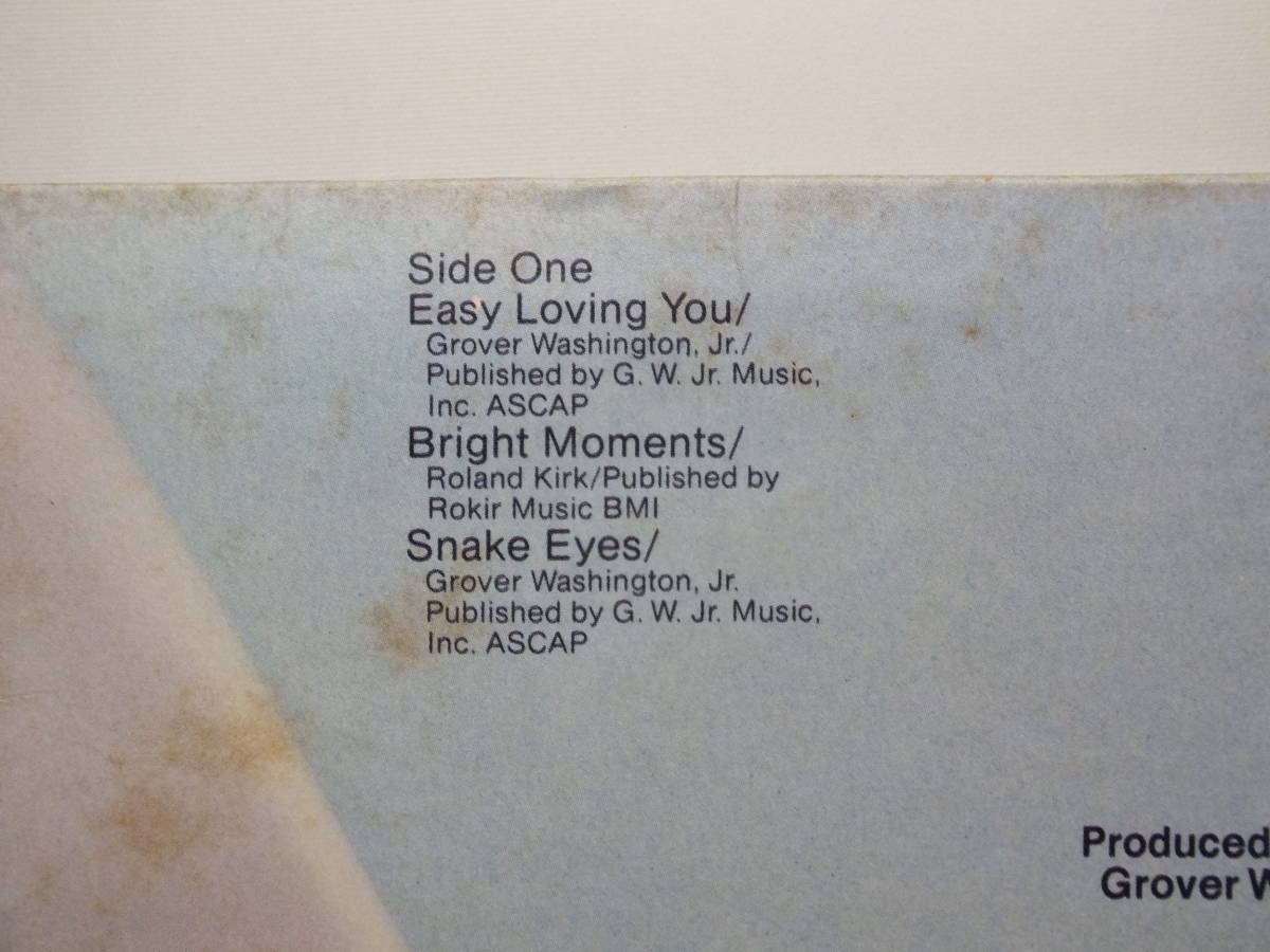 LP M7-933R1 グローヴァー・ワシントン・ジュニア SKYLARKIN / EASY LOVING YOU / BRIGHT MOMENTS 【8商品以上同梱で送料無料】_画像4