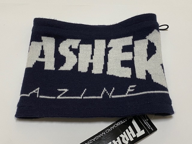 THRASHER スラッシャー NECK WARMER ネックウォーマー ネイビー 　 展示未使用品_画像1