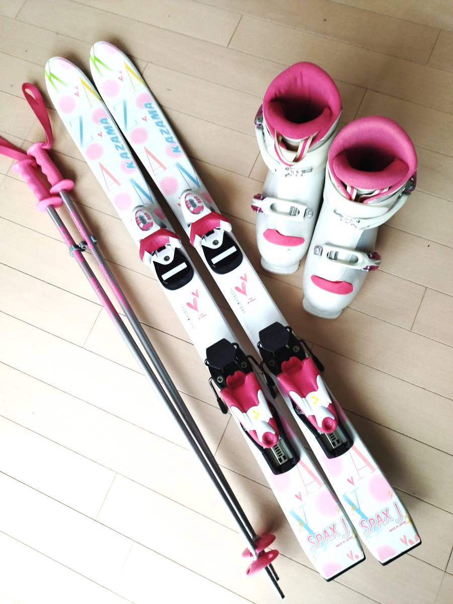 新発売】 ☆KAZAMA スキー板100cm Hartスキーブーツ21-22cm KAZAMA