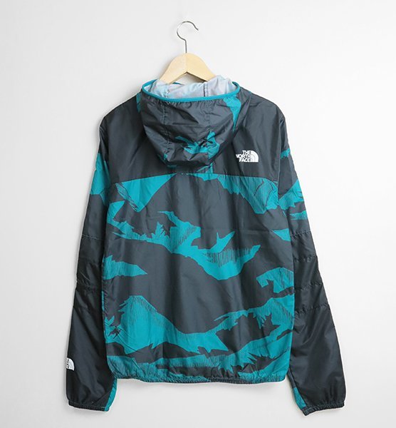 ●美品* THE NORTH FACE ◆ 海外限定 30周年記念 Mountain Print マウンテンジャケット S 青×黒 ノースフェイス ◆K2E_画像2