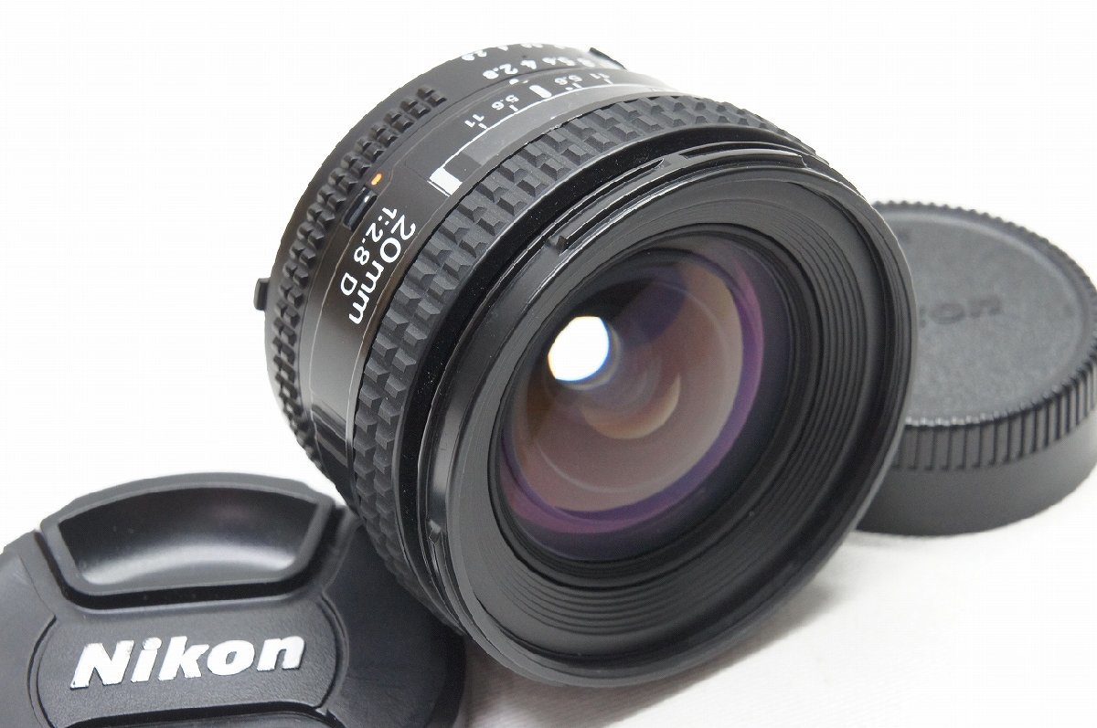 【適格請求書発行】Nikon ニコン AF NIKKOR 20mm F2.8D 単焦点レンズ 別売純正フード 元箱付【アルプスカメラ】231117y_画像6