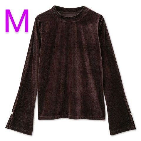 新品 しまむら×yumiさん 袖スリットプルオーバー ダークブラウン 新品 しまむら×yumiさん 袖スリットプルオーバー ダークブラウン