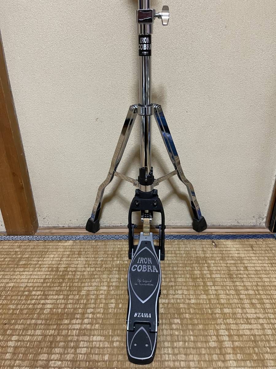 TAMA タマ Hi-Hat Stand ハイハットスタンド　アイアンコブラ　レバーグライド　型番HH905 使用少ない　一部を除き超美品　定価¥25.200_メッキ部分、至近距離で見ると細かな傷有り