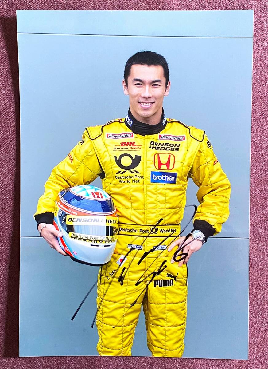 再入荷！】 ☆F-1 佐藤琢磨 ☆ 希少 世界に１枚☆プロ写真 直筆サイン