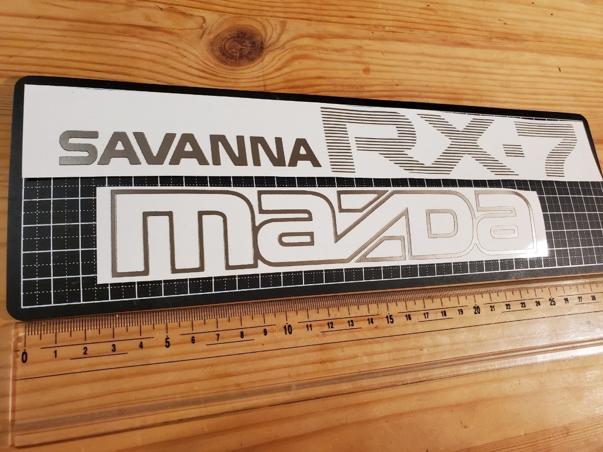 MAZDA RX-7 fc3s サバンナ rx-7 ステッカー デカール シルバー リアトランクステッカー_画像1