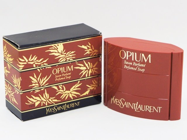 中古・未開封【 YSL イヴ・サンローラン】OPIUM オピウム 100g Savon Parfume soap 石鹸 石けん ケース付_画像1