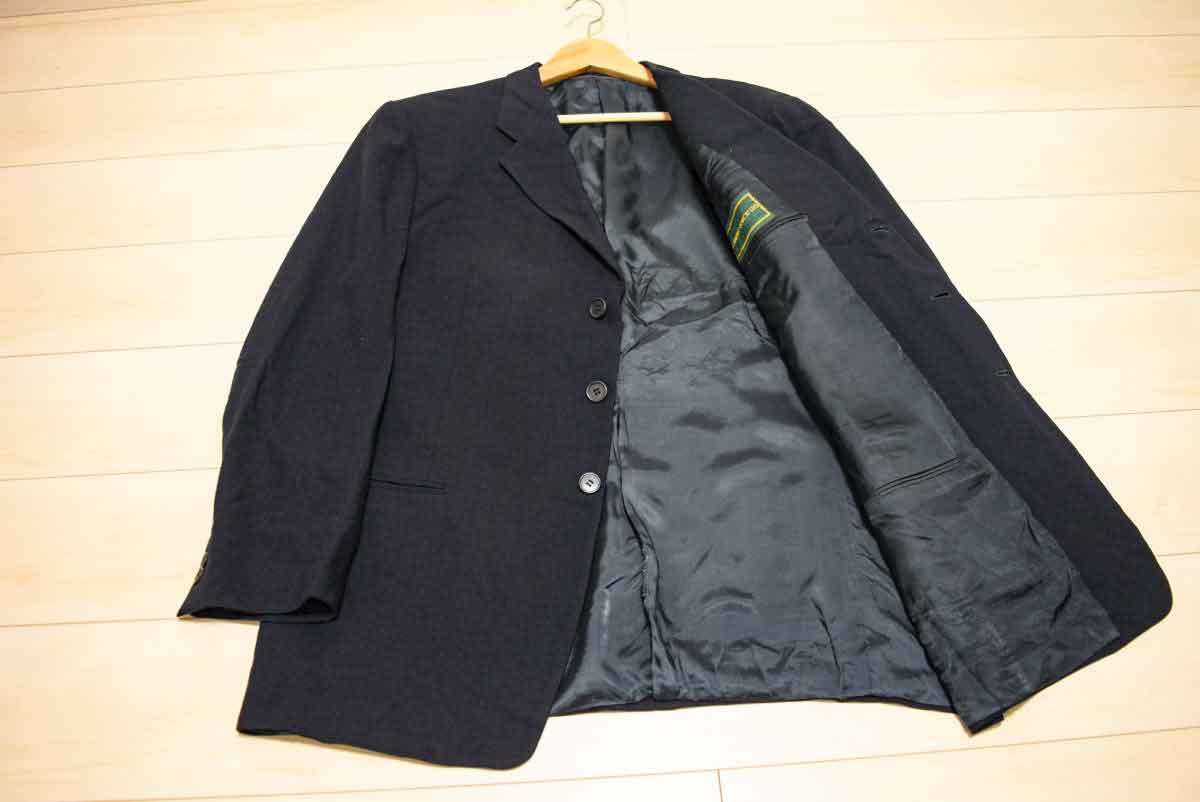 MANI ジョルジオ アルマーニ 3釦 ウール 100% 黒 テーラード ブレザー ジャケット XL 春 (H00111309)_画像2