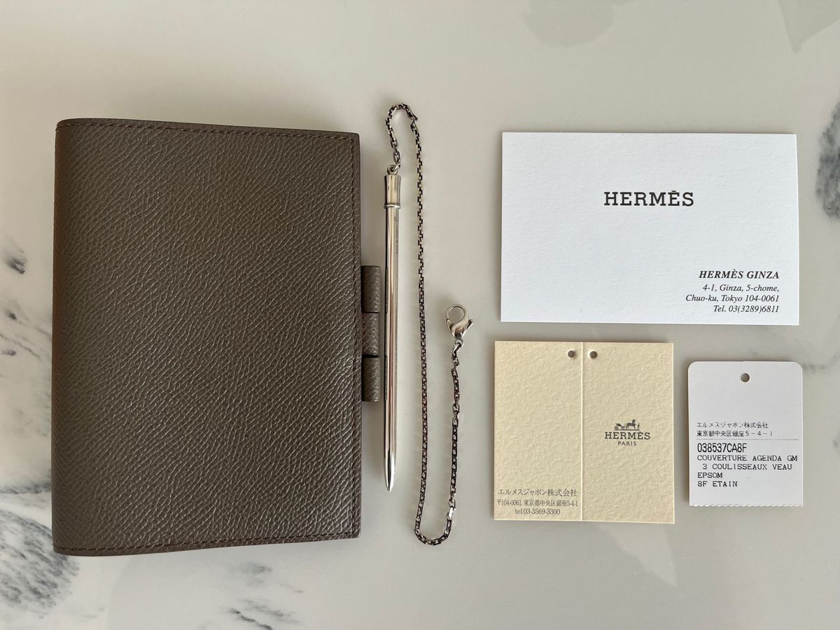 エルメス HERMES 手帳 GM カバー 未使用 アジェンダ アジャンダ ペン 