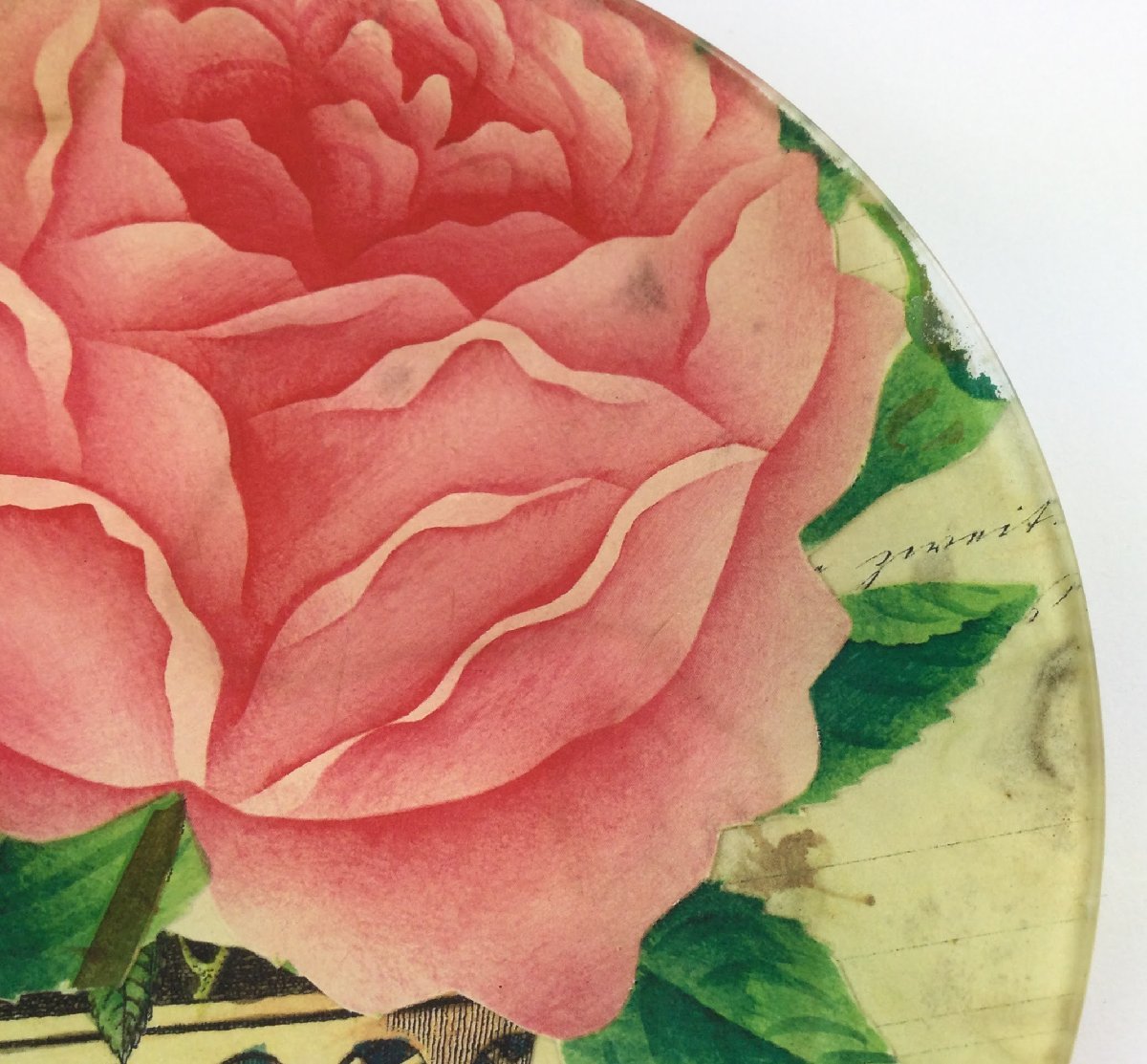 JOHN DERIAN　ジョンデリアン　デコパージュプレート　バラ　薔薇　飾り　食器　お皿　皿　インテリア　キッチン　t653-C_画像6